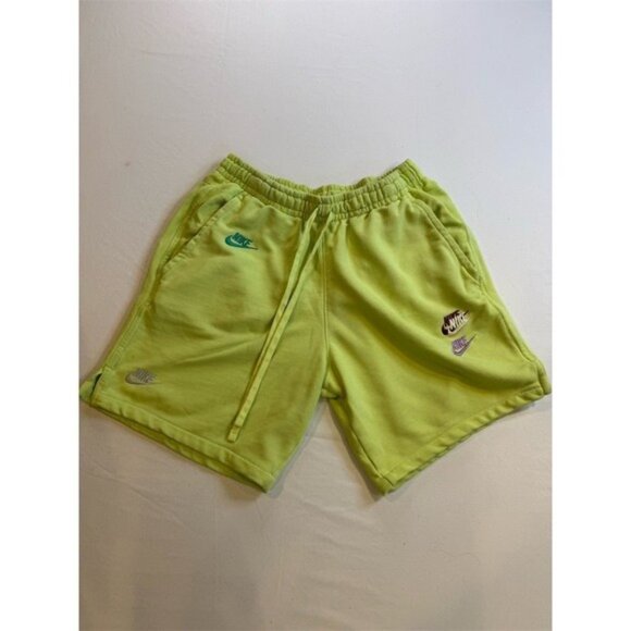 Nike Men's Lime Green Crewneck Sweatshirt & Shorts Set Size M RARE - Picture 10 of 16